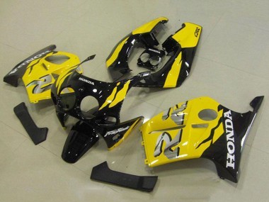 1988-1989 Honda CBR250RR MC19 Motorcycle Fairings - Yellow Glossy Black