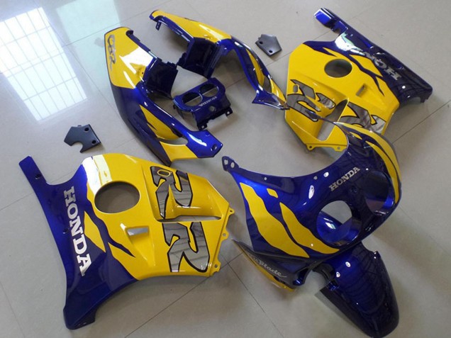 1990-1998 Honda CBR250RR MC22 Motorcycle Fairing - Yellow Blue