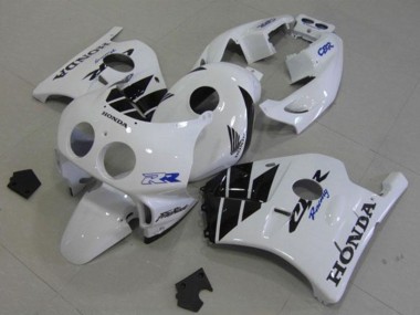 1990-1998 Honda CBR250RR MC22 Motorcycle Fairings - White Glossy Black