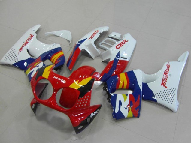 1992-1993 Honda CBR900RR 893 Motorcycle Fairings - White Red Blue Yellow