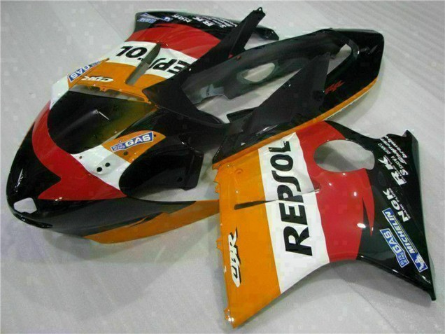 1996-2007 Honda CBR1100XX Blackbird Motorcycle Fairing - Orange White Red Glossy Black Repsol