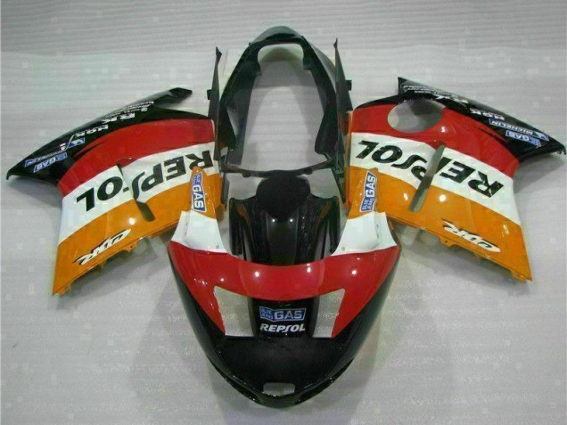 1996-2007 Honda CBR1100XX Blackbird Motorcycle Fairing - Orange White Red Glossy Black Repsol