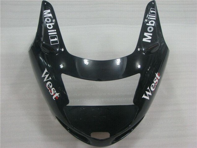 1996-2007 Honda CBR1100XX Blackbird Motorcycle Fairings - Glossy Black White West