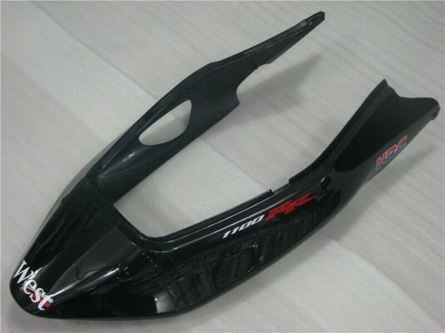 1996-2007 Honda CBR1100XX Blackbird Motorcycle Fairings - Glossy Black White West
