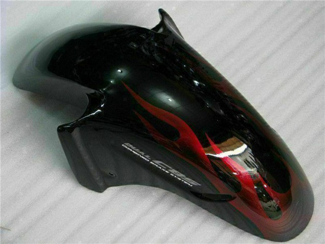 1996-2007 Honda CBR1100XX Blackbird Abs Motorcycle Fairing - Glossy Black Red Flame