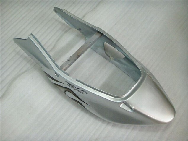 1996-2007 Honda CBR1100XX Blackbird Motorcycle Fairing - Silver Black Flame