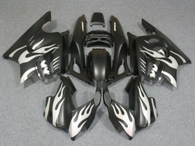 1995-1996 Honda CBR600 F3 Motorcycle Fairings - White Matte Black Flame