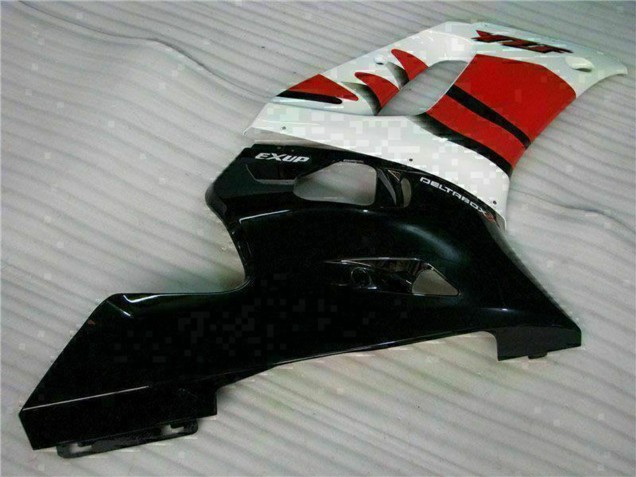 1998-2002 Yamaha YZF R6 Motorcycle Fairing - White Red Glossy Black