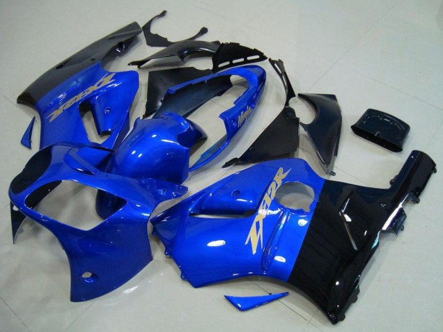 2000-2001 Kawasaki ZX12R Motorcycle Fairings - Blue Glossy Black