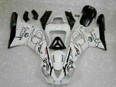 2000-2001 Yamaha YZF R1 Motorcycle Fairings - White Black Corona Extra