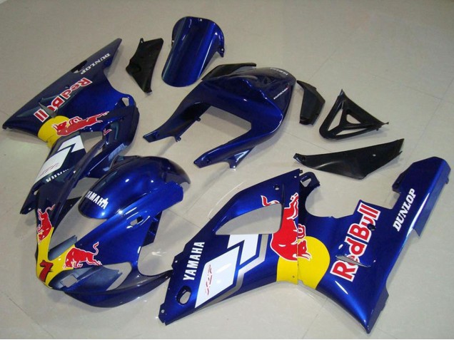 2000-2001 Yamaha YZF R1 Motorcycle Fairings - Blue White Yellow Red Bull