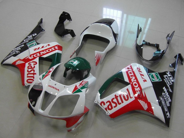 2000-2006 Honda VTR1000 Bike Fairings - White Red Green Glossy Black Castrol