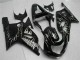 2001-2003 Suzuki GSXR 600/750 Motorcycle Fairings - Glossy Black Silver Flame