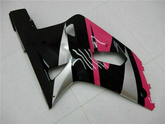 2001-2003 Suzuki GSXR 600/750 Motorcycle Fairings - Pink Silver Glossy Black