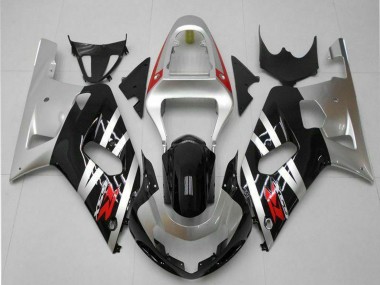 2001-2003 Suzuki GSXR 600/750 Motorcycle Fairings - Silver Glossy Black Red