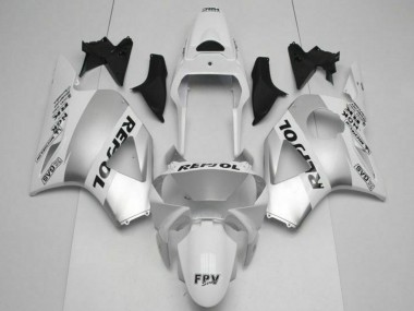 2002-2003 Honda CBR900RR 954RR Motorcycle Fairings - White Silver Black Repsol
