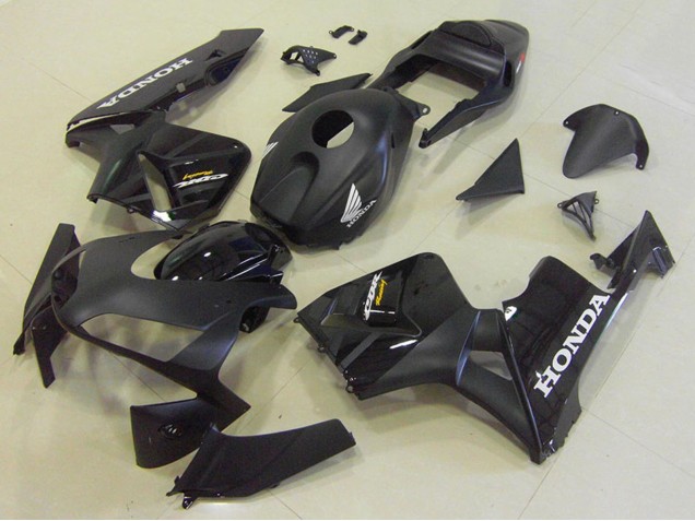 2003-2004 Honda CBR600RR Motorcycle Fairing Kits - Glossy Black Matte Black