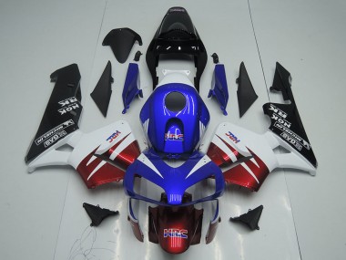 2003-2004 Honda CBR600RR Motorcycle Fairings - White Red Blue Glossy Black HRC
