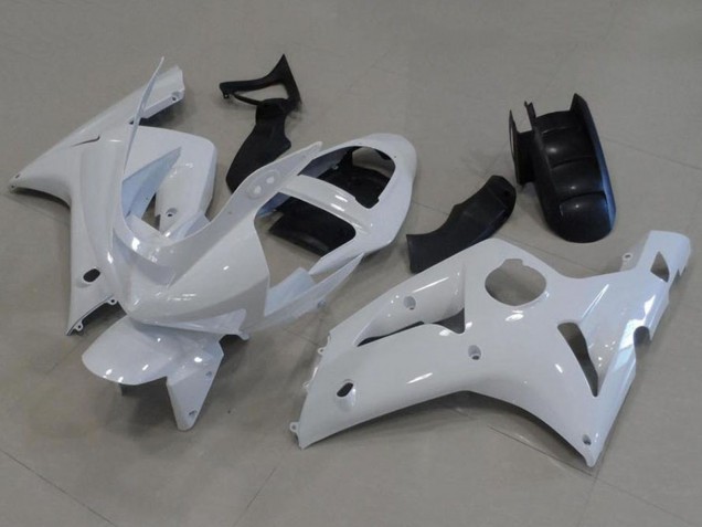 2003-2004 Kawasaki ZX6R Motorcycle Fairings - White