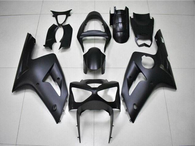 2003-2004 Kawasaki ZX6R Motorcycle Fairings - Matte Black