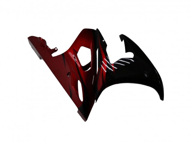 2003-2004 Yamaha YZF R6 Motorcycle Fairing Kits - Glossy Black Red