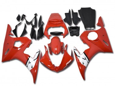 2003-2004 Yamaha YZF R6 Motorcycle Fairings - Red White