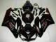 2004-2005 Honda CBR1000RR Motorcycle Fairings - Glossy Black Red Flame