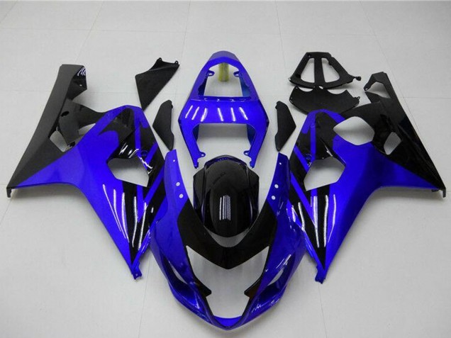 2004-2005 Suzuki GSXR 600/750 Motorcycle Fairings - Blue Glossy Black