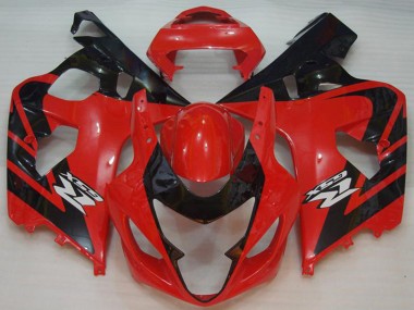 2004-2005 Suzuki GSXR 600/750 Motorcycle Fairings - Red Black