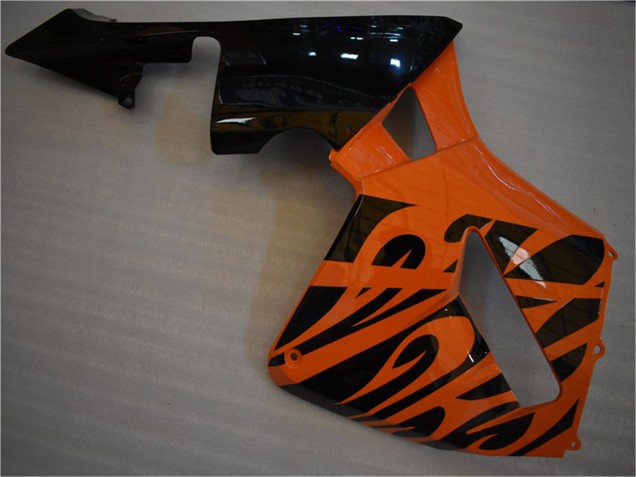 2005-2006 Honda CBR600RR Motorcycle Fairing - Orange Black Flame