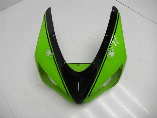 2005-2006 Kawasaki ZX6R Motorcycle Fairing - Green Glossy Black