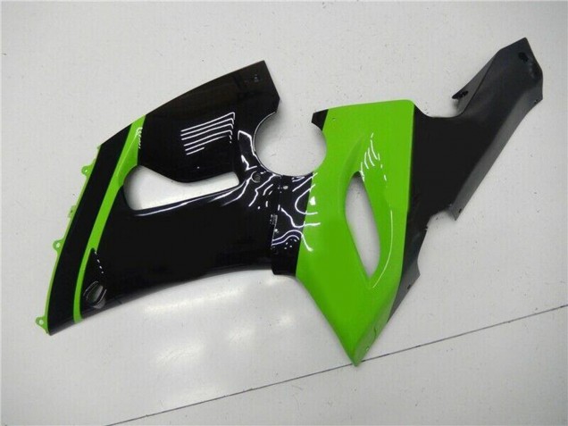2005-2006 Kawasaki ZX6R Motorcycle Fairing - Green Glossy Black