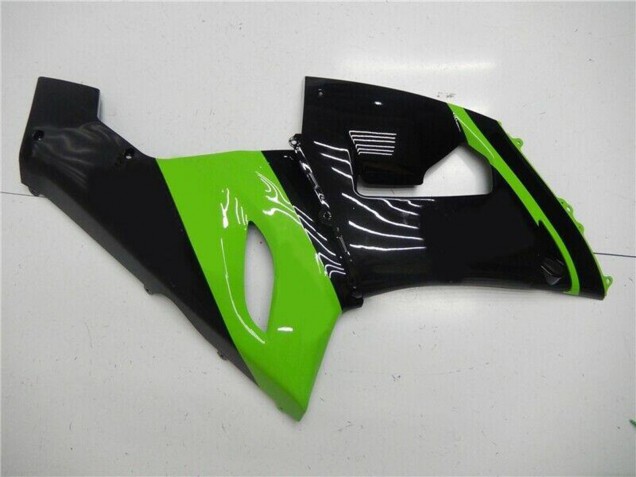 2005-2006 Kawasaki ZX6R Motorcycle Fairing - Green Glossy Black