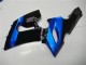 2005-2006 Kawasaki ZX6R Motorcycle Fairing Kits - Blue Glossy Black