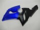 2005-2006 Kawasaki ZX6R Motorcycle Fairings - Blue Matte Black