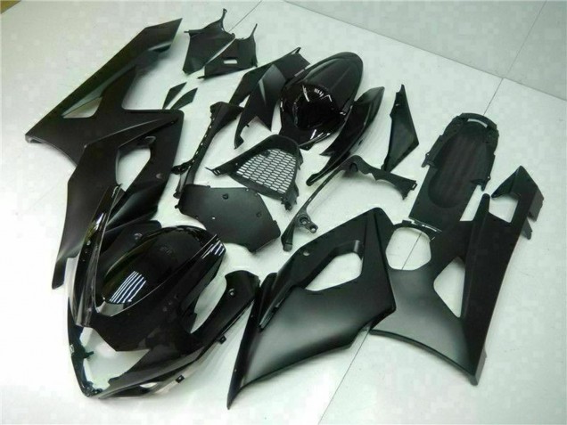 2005-2006 Suzuki GSXR 1000 Bike Fairings - Glossy Black Matte Black