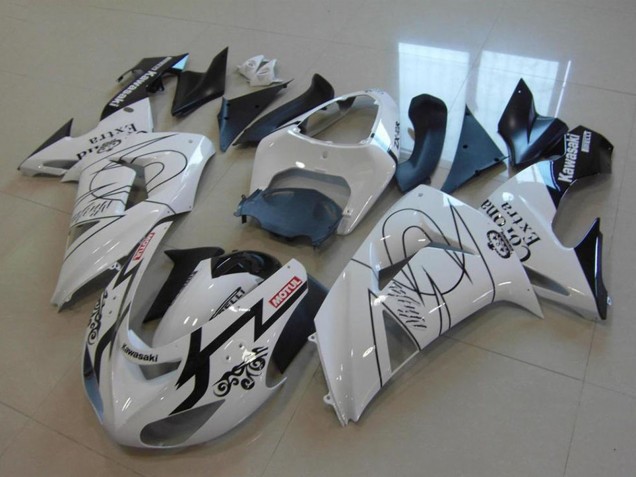 2006-2007 Kawasaki ZX10R Motorcycle Fairings - White Black Red Motul Corona Extra