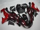2006-2007 Kawasaki ZX10R Motorcycle Fairing - Glossy Black Red Flame