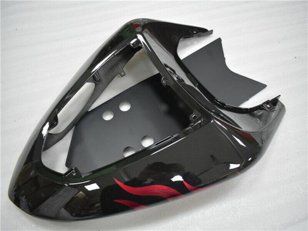 2006-2007 Kawasaki ZX10R Motorcycle Fairing - Glossy Black Red Flame
