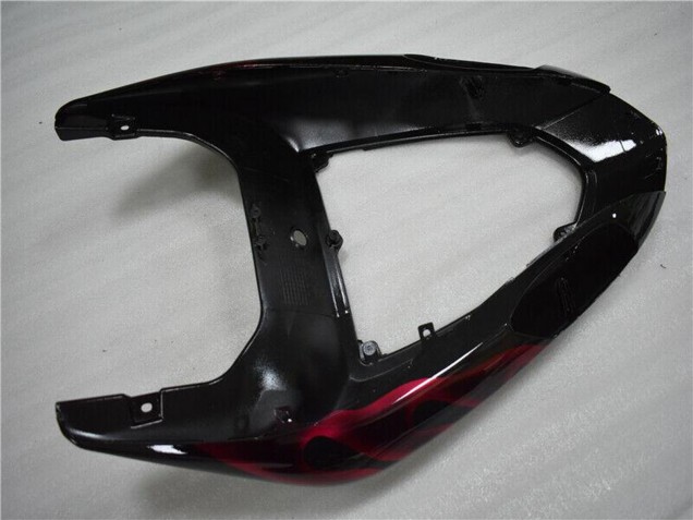 2006-2007 Kawasaki ZX10R Motorcycle Fairing - Glossy Black Red Flame
