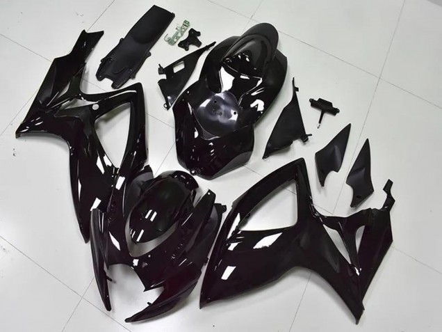 2006-2007 Suzuki GSXR 600/750 Bike Fairings - Glossy Black