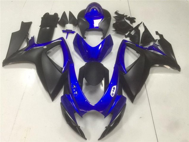 2006-2007 Suzuki GSXR 600/750 Motorcycle Fairings - Blue Matte Black