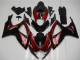 2006-2007 Suzuki GSXR 600/750 Motorcycle Fairing - Red Glossy Black