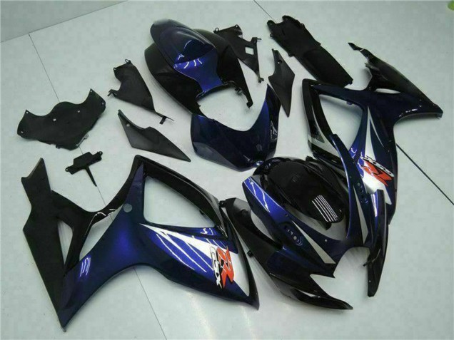 2006-2007 Suzuki GSXR 600/750 Motorcycle Fairings - Glossy Black Blue