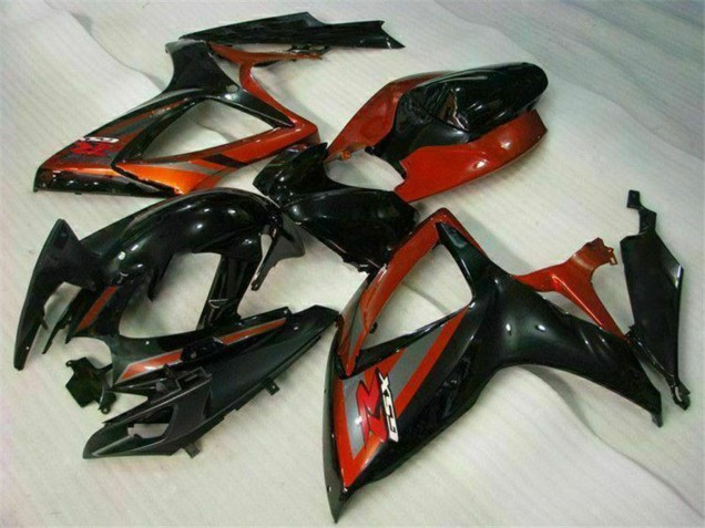 2006-2007 Suzuki GSXR 600/750 Motorcycle Fairings - Glossy Black Red