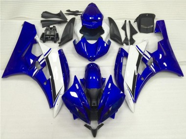 2006-2007 Yamaha YZF R6 Motorcycle Fairings - Blue White Black