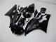 2006-2007 Yamaha YZF R6 Motorcycle Fairing Kits - Glossy Black Matte Black