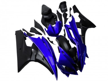 2006-2007 Yamaha YZF R6 Motorcycle Fairing - Blue Matte Black