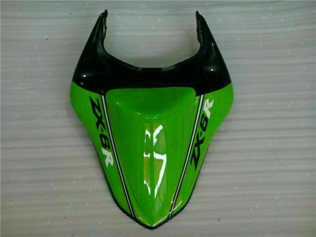2007-2008 Kawasaki ZX6R Motorcycle Fairings - Green White Ninja