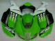 2007-2008 Kawasaki ZX6R Motorcycle Fairings - Green White Ninja